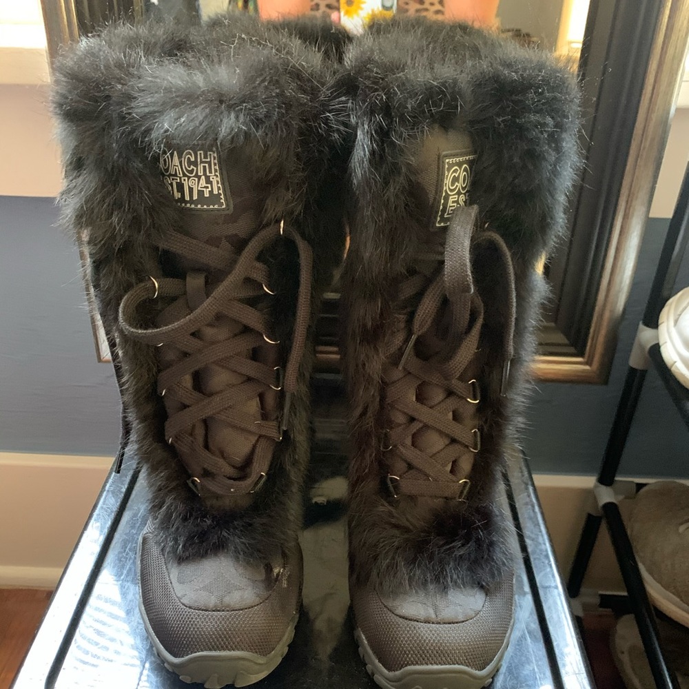 Coach Fluffy Winter Boots